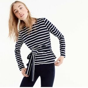 J. Crew Mercantile Navy Striped Women's Top